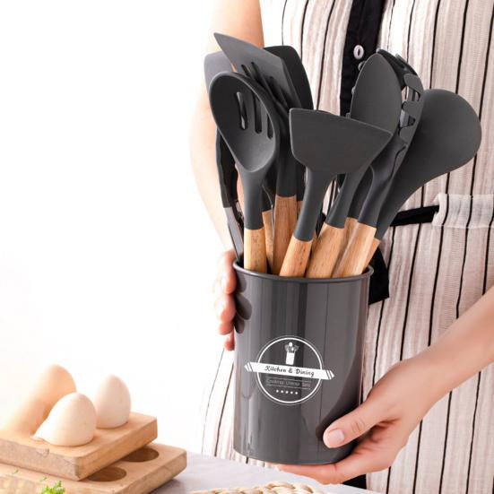 12 Pcs Silicone Cooking Utensils Kitchen Utensil Set 12 Pcs Silicone Cooking Utensils Kitchen Utensil Set